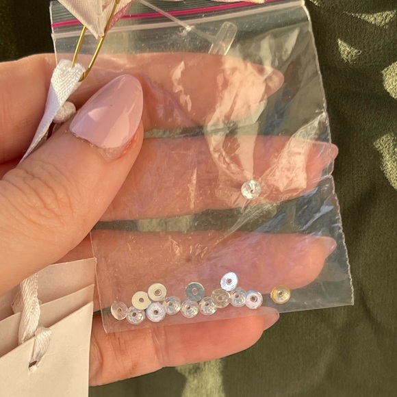 Y2K Deadstock Monique Leshman ResortWear Green One Shoulder Embellished Coverup - Picture 5 of 5